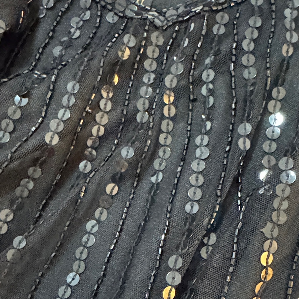 Black Sequin Women's Top - Picture 3 of 5